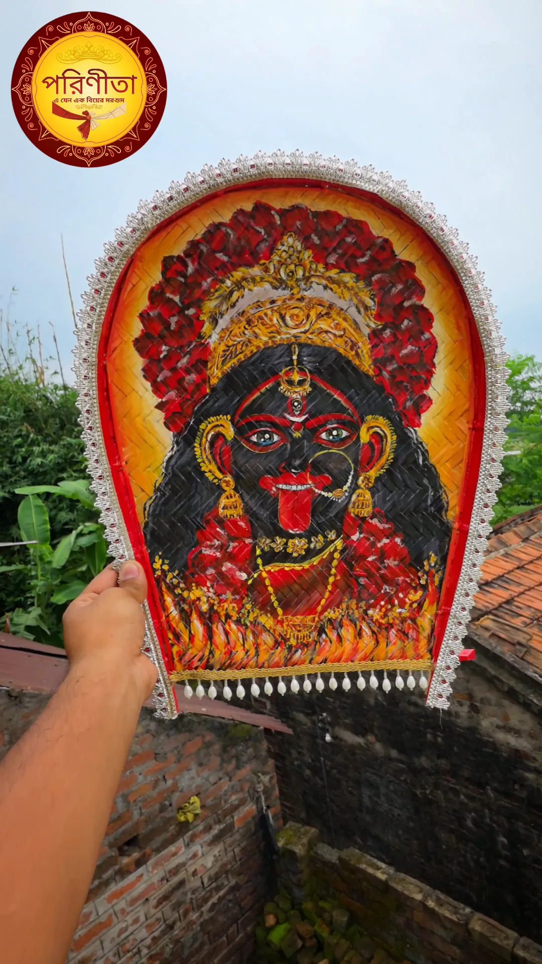 Aradhana Panel (আরাধনা), hand-painted by Parineeta